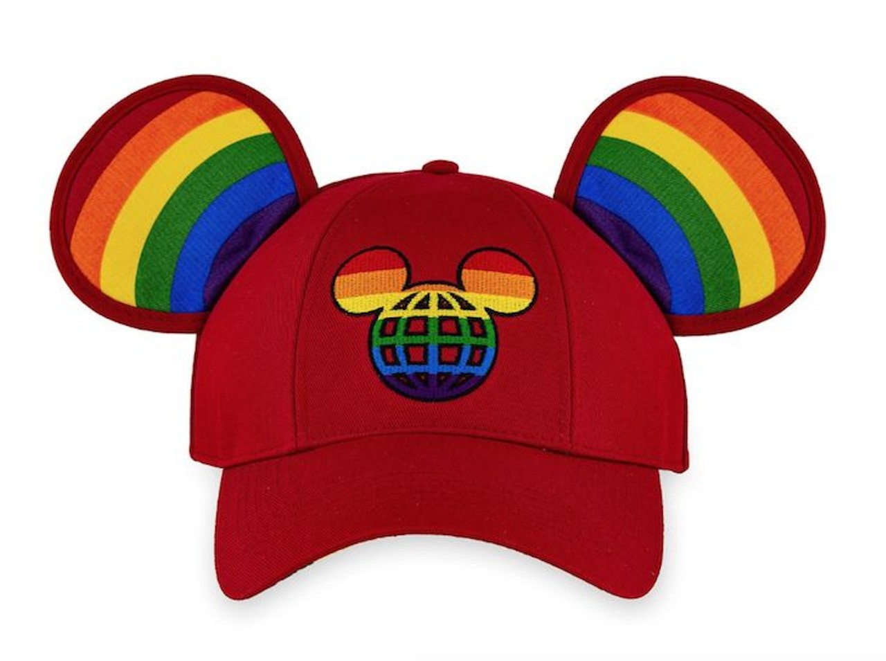 Mickey Mouse Ears Baseball Cap
A traditional baseball cap comes to life with rainbow padded Mickey Mouse ear, $27.99.
Photo via shopDisney