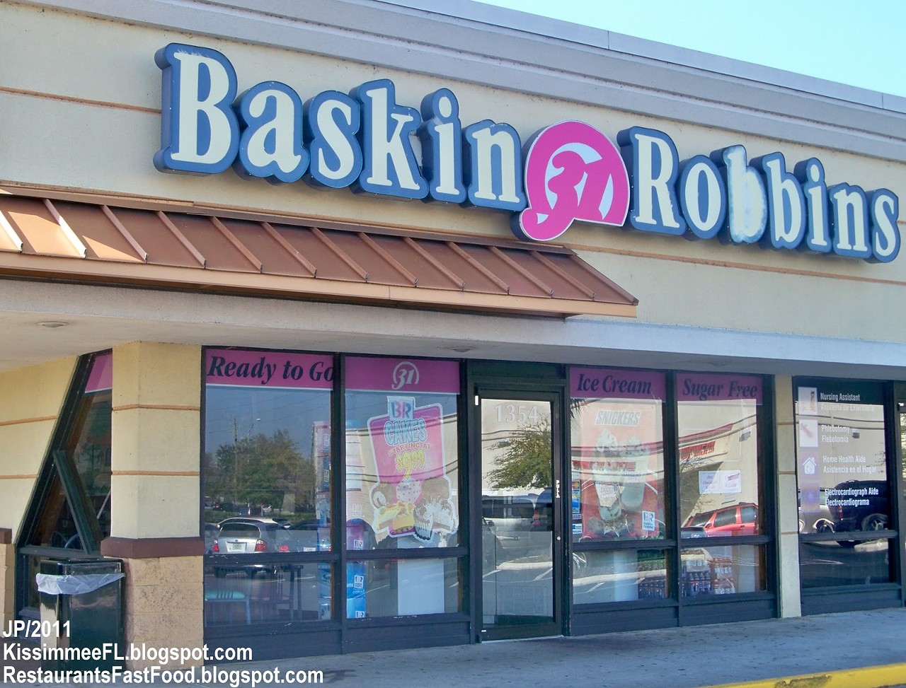 Sign up for the birthday club and get free ice cream at Baskin Robbins.