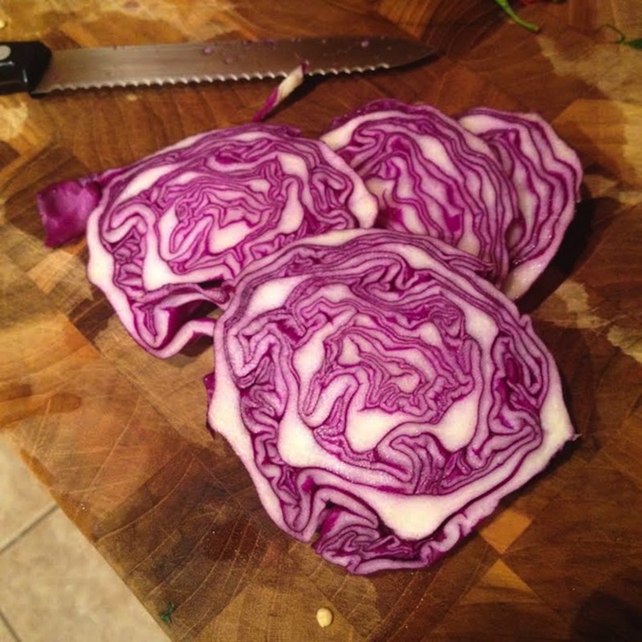 Purple cabbage, pretty and delicious!