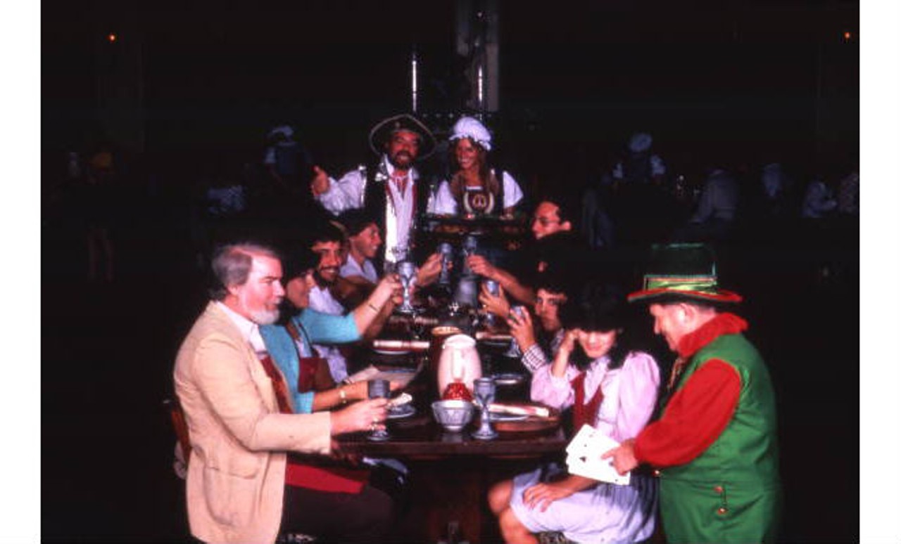 Visitors at the Shakespeare's Tavern and Playhouse, a downtown Orlando dinner theater that put William Shakespeare at the center of the action, which included jugglers, a battle between knights and singing wenches.