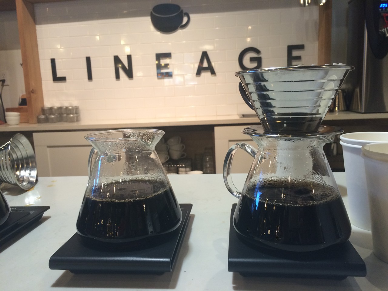 Waiting for pour-over brew at Lineage. Worth the wait.