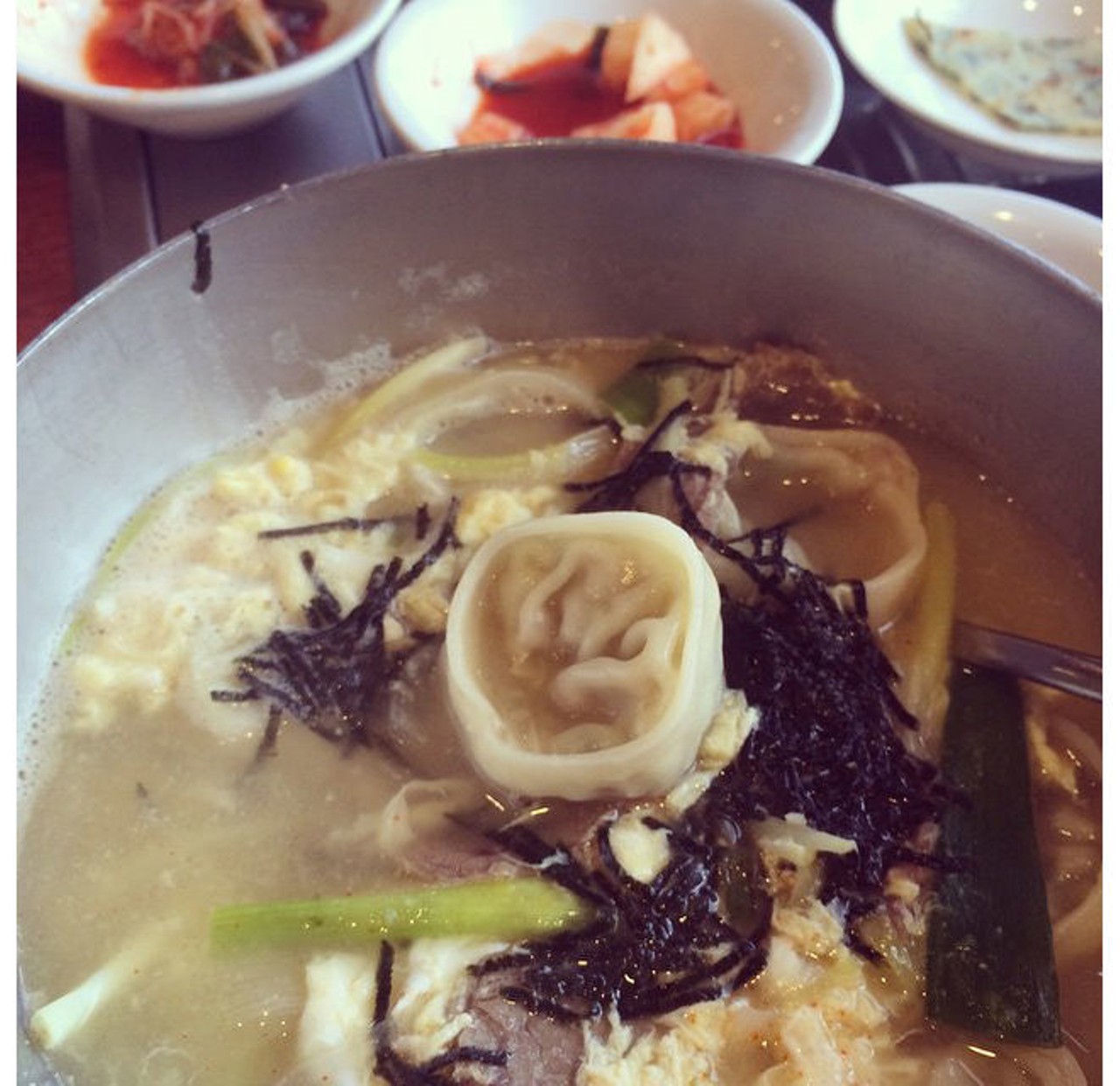 Korean man du guk dumpling noodle soup at Shin Jung Korean RestaurantInstagram: tastychomps