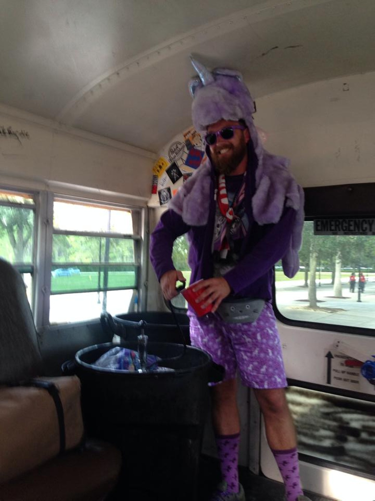 Riding the Murder City bus to see the Orlando City Soccer game on Saturday.