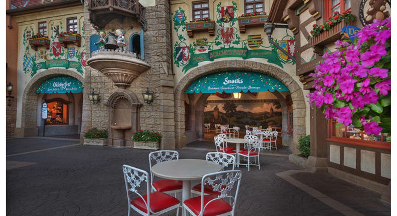 Sommerfest
Located in Epcot 
Enjoy the Nudel Gratin, baked mac and cheese, for $3.79
