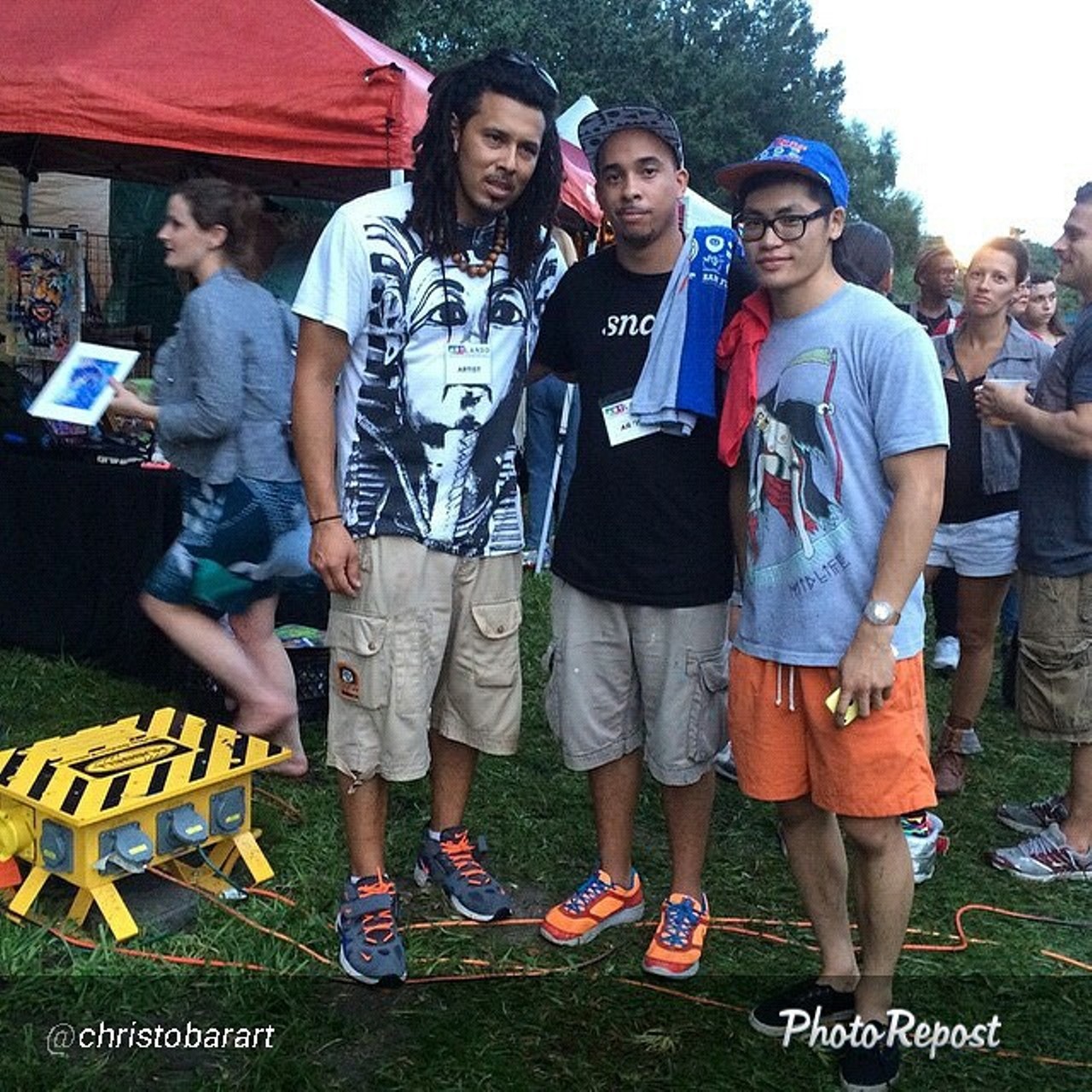 German Lemus, Chris Tobar Rodriguez and Boy Kong at Artlando.
Instagram: dennabeena