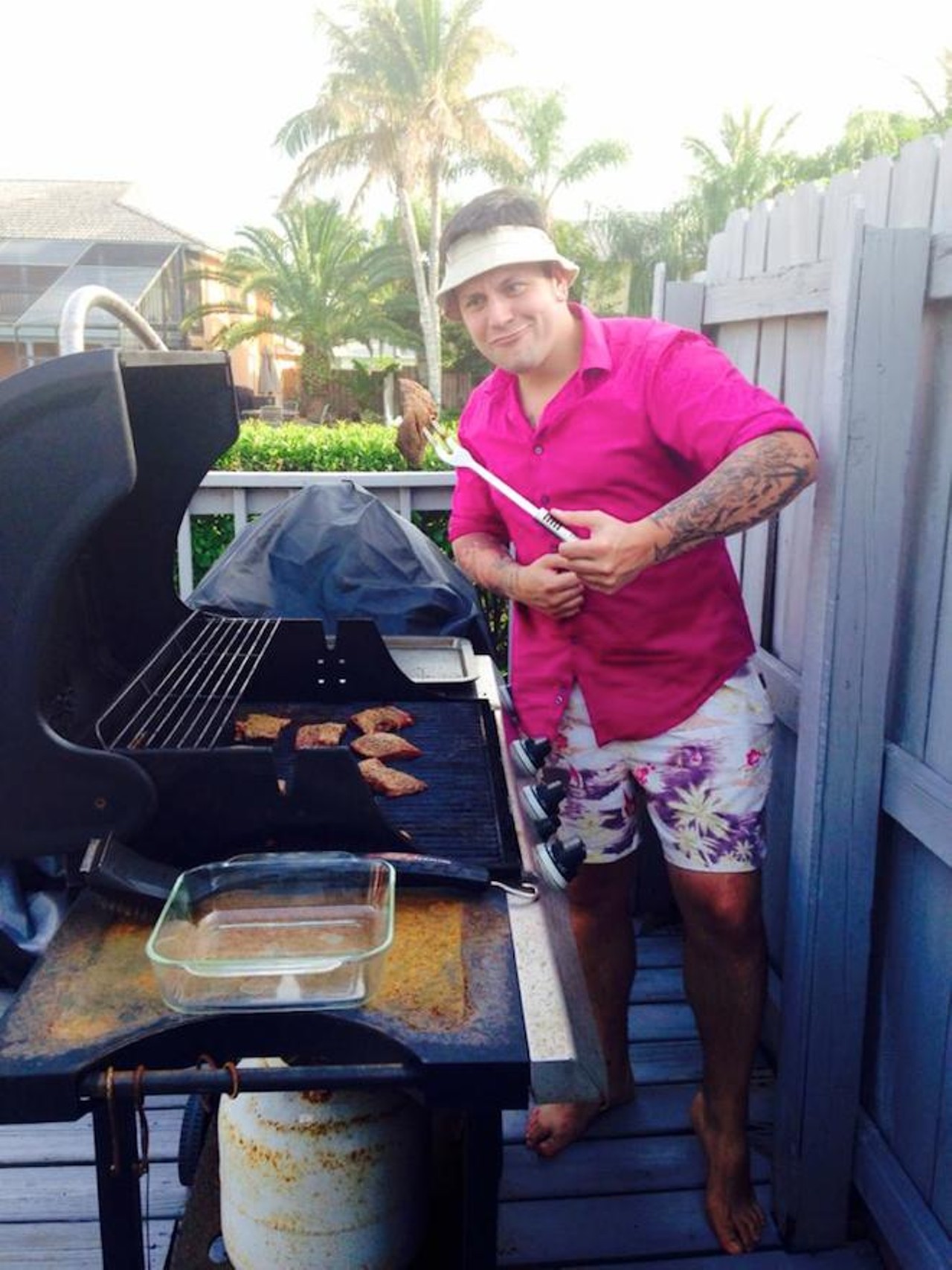 Our creative director grilling like a weird Florida dad.