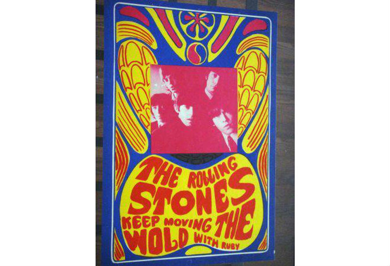 1967 THE ROLLING STONES POSTER VINTAGE ORIGINAL RARE 2 SIDED KONST - $139 (DEBARY)