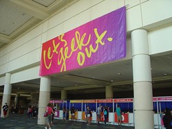 A massive banner with the LeakyCon tagline animated the check-in area.