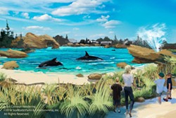 An artist's rendering of new killer whale habitat released by SeaWorld today