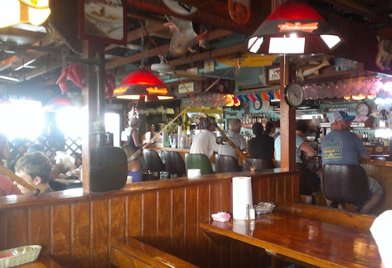 Seaside bar crawl in New Smyrna Beach
JB&#146;s Fish Camp (859 Pompano Ave.)
"This laid-back spot along the Mosquito Lagoon, decked out in kitschy nautical trinkets, not only offers indoor and outdoor bar/restaurant areas, but you also might catch a manatee sighting near the dock while listening to live reggae music."