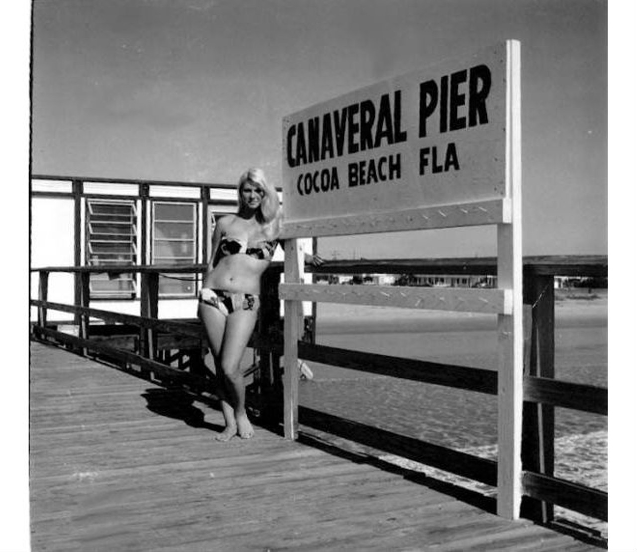 Posing at Canaveral Pier, 1970
