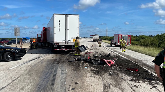 A dump truck spilled manure all over northbound I-95 on Tuesday.