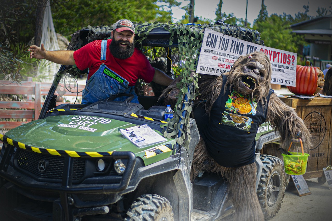 Gators, Ghosts and Goblins at Gatorland
Weekends Oct. 10-Nov. 1
Gatorland's Gators, Ghosts and Goblins is a family-friendly Halloween event filled with wildlife and spooky entertainment. This year's event promises the return of Swamp Ghost's Monster Museum complete with an all-new exhibit, all new haunt zones, the Cryptid Express ride, interactive characters, animal meet-and-greets, shows, vendors, a kids' Halloween costume party, an undead polka band and more festivities.