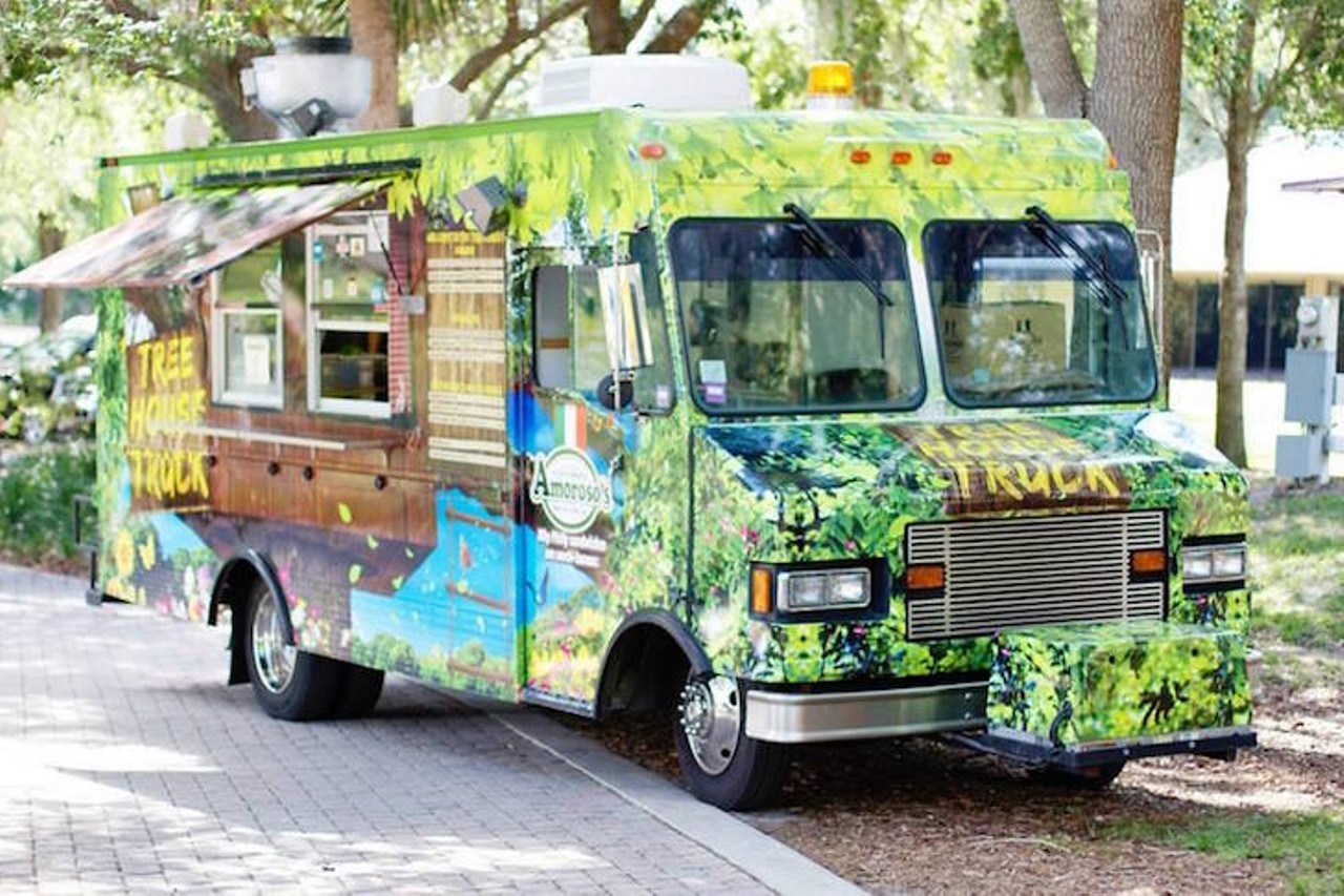 Treehouse Truck  
Eat St.
Various Locations | (407) 346-8670
Treehouse Truck, which specializes in burgers and cheesesteaks, was featured on the &#147;Flavors of Florida&#148; episode of Eat St. which followed comedian James Cunningham on his search for the best curbside meals on the go.  
Photo via Treehouse Truck