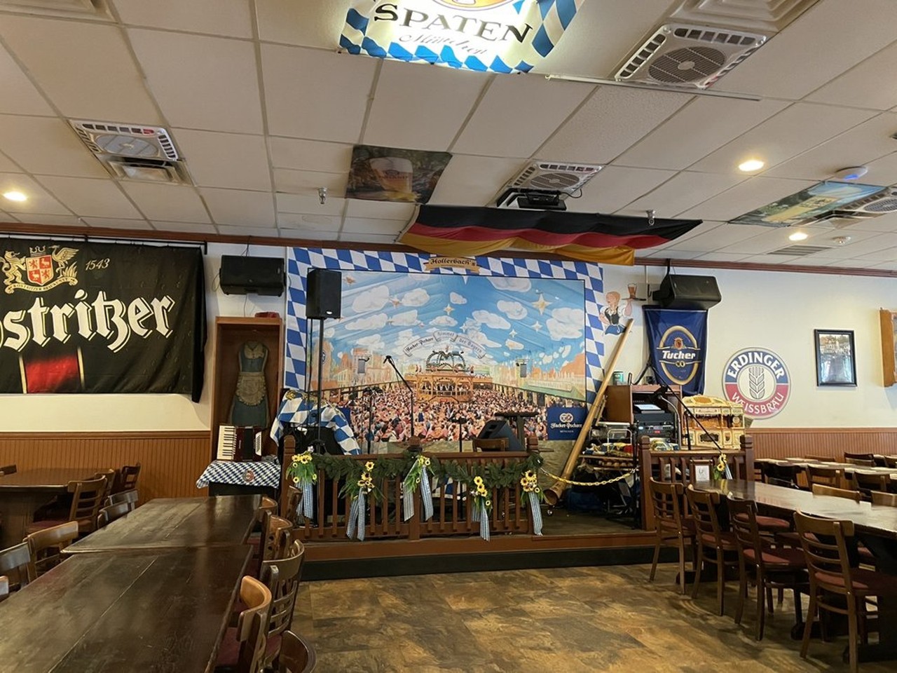 Hollerbach’s Willow Tree Cafe
201-205 E. First St., Sanford
Hollerbach’s Willow Tree Cafe offers German classics like schnitzel and wurst, plus plenty of beer and regular live music – all making for a friendly, fun atmosphere.