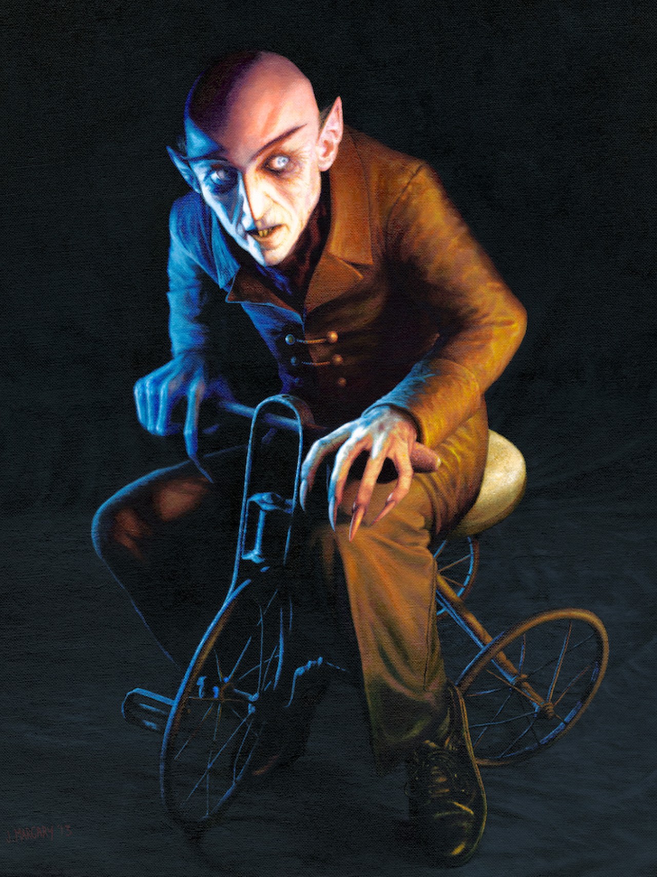 &#148;Nosferatu on a Tricycle&#148; 
(18&#148; x 24&#148;) by Jaime Margary, $6,000