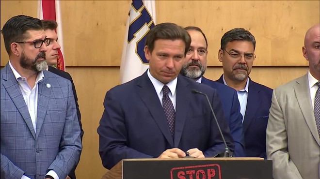 Florida gov. Ron DeSantis called Florida "America's West Berlin" during a news conference on Monday.