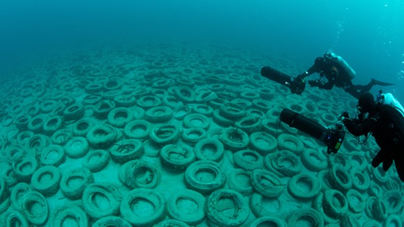 Florida is still cleaning up nearly 1 million tires that were dumped in the ocean back in the '70s
