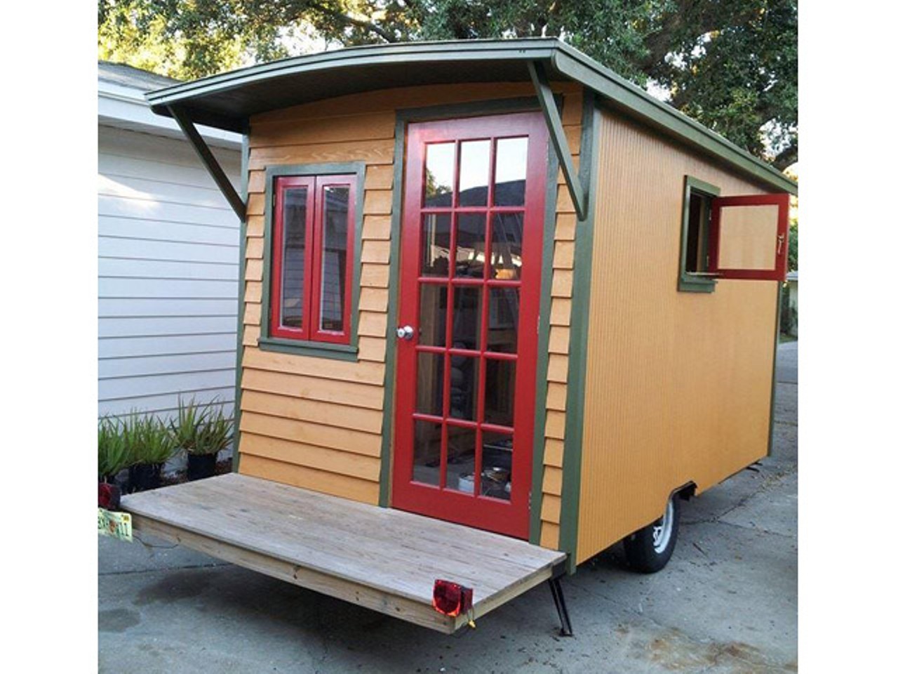 Gypsy Wagon Camper
Location: Clearwater
Price: $9250
Size: 90 sq ft 
Yep, you can actually live in this 8x12 home.