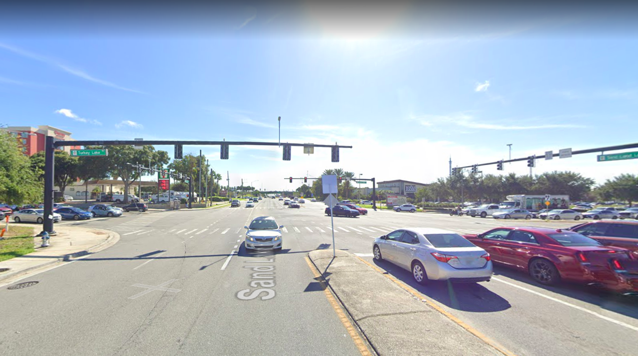 The intersection of Turkey Lake Road and Sand Lake Road
This cursed intersection is the most-hated place in Orlando by far. Across its seemingly endless expanse of always traffic-clogged lanes, misery is produced by the ton.