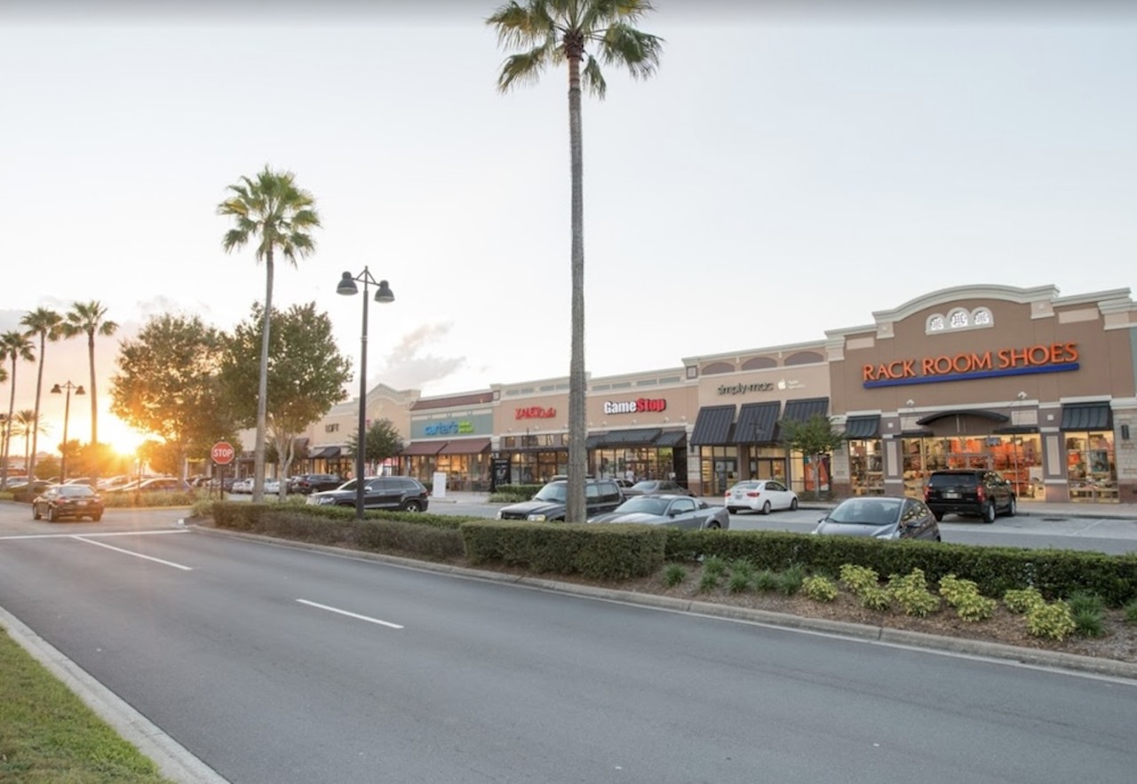 The entrance to Waterford Lakes Town Center
This four-lane, four-way stop has stressed out many an Orlandoan, including any budding city planners who have to wonder if a roundabout or a full-fledged stoplight would serve better.