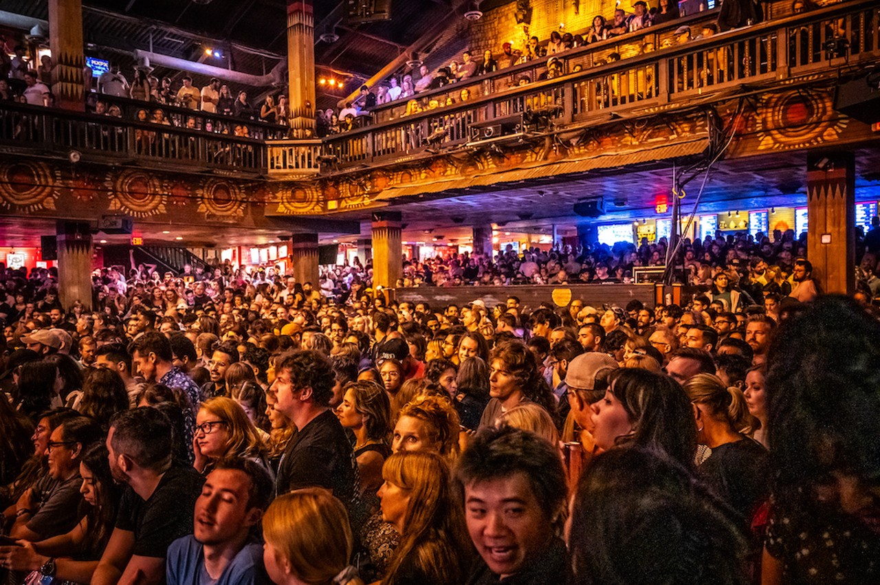 House of Blues standing area right behind someone who is somehow 7 feet tall