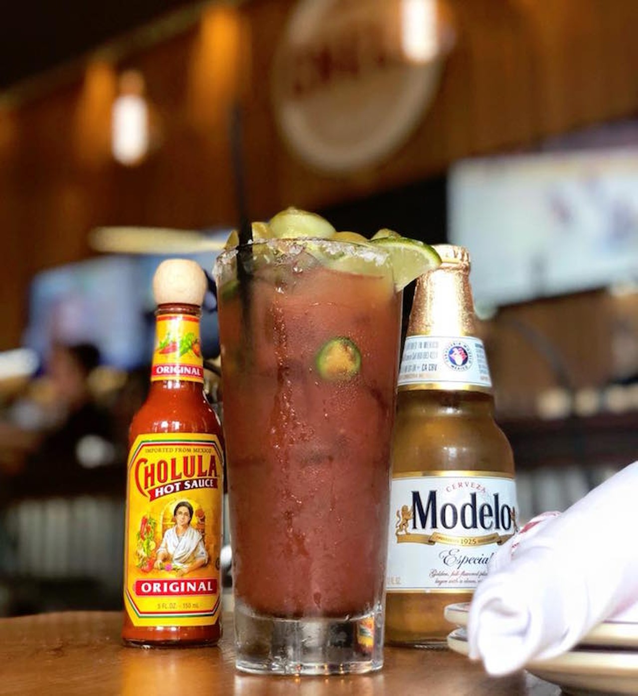 Chela Tequila and Tacos
183 S. Orange Ave., 407-985-5272
Customization is without limits when you order a Bloody Mary here. Grab a plain Bloody Mary for $5-$8 and make your way to the garnish station, where you can add pickles, bacon and all sort of savory goodies to this morning time cocktail.
Photo via Chela Tequila and Taco Kitchen/Facebook