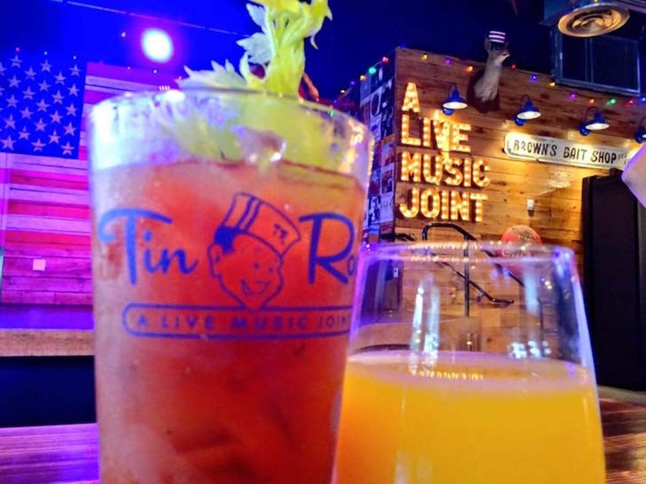 Tin Roof
8371 International Drive, 407-270-7926
Unlimited Bloody Marys are served up at this live music joint on Sundays from 11 a.m. to 2 p.m. for $14 where you can customize with all the fixin&#146;s. 
Photo via Tin Roof/Facebook
