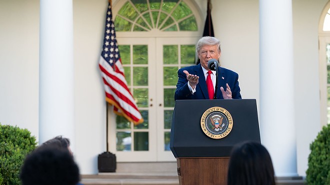President Trump delivers remarks in the Rose Garden at the White House