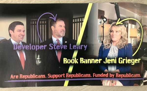 Mailer from the Orange County Democratic Executive Committee warning voters against school board candidate Jeni Grieger.