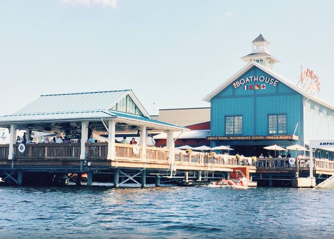 The Boathouse
1620 East Buena Vista Drive, Lake Buena Vista, 407-939-2628
Overlooking the beautiful and bustling Disney Springs, The Boathouse is an boat-inspired upscale restaurant.. And if you&#146;re not hungry, you still might want to check out it's rideable &#147;amphibicars.&#148;
Photo via The Boathouse/Facebook