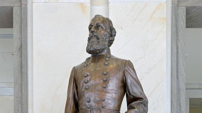 The bronze statue of Confederate Gen. Edmund Kirby Smith