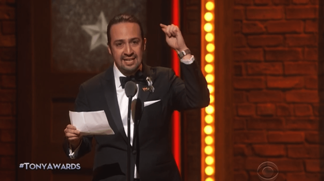 Lin-Manuel Miranda reads sonnet for Orlando in his Tony acceptance speech