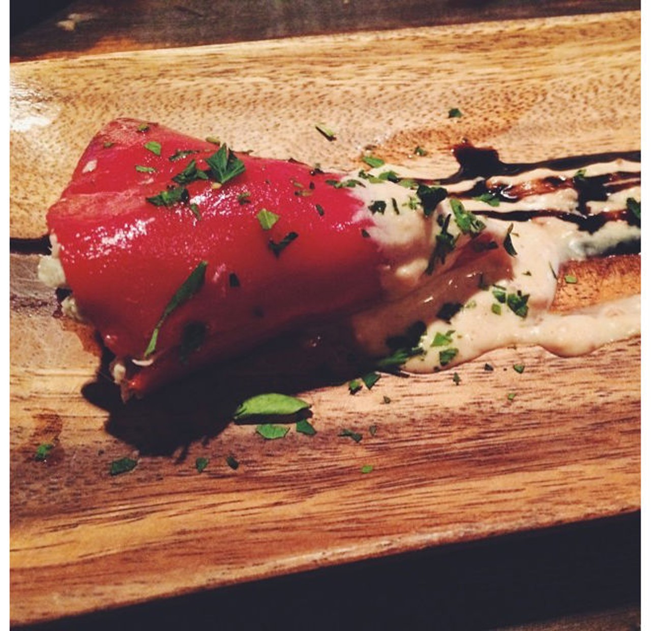 Stuffed piquillo pepper at Txokos Basque Kitchen (via Instagram user @desultoryme)