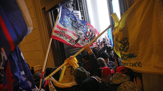 Protesters supporting Donald Trump break into the U.S. Capitol, Washington, D.C., U.S., Jan. 6, 2021.