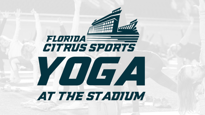 Here's your chance to do yoga in the relaxing confines of...Camping World Stadium