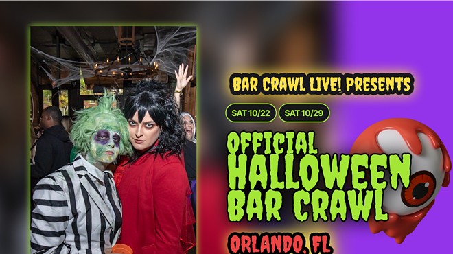 Bar Crawl LIVE! will bring its most horrifying night of fun to Orlando on Oct. 22 and 29.