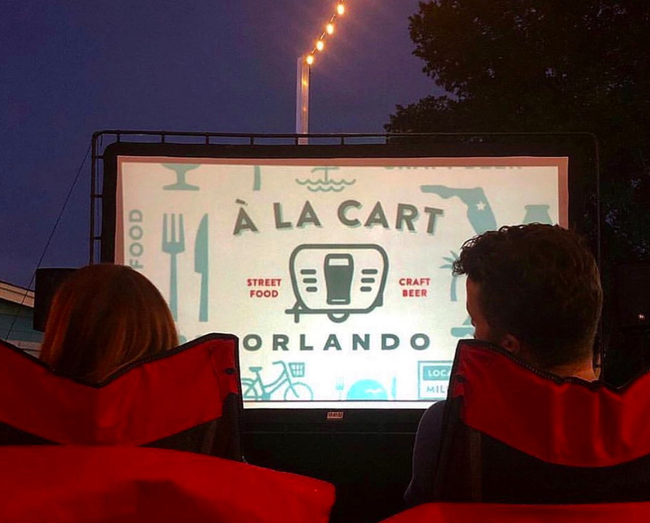 Orlando Outdoor Movies via À la Cart
Downtown Orlando
Every Monday, À la Cart hosts a free outdoor movie night in downtown Orlando. You’ll have to sign up for their newsletters to know which movies are playing, or you can just show up and be surprised. Movies are always 7 to 9 p.m. and are accompanied by plenty of food trucks for some mid-movie eats.