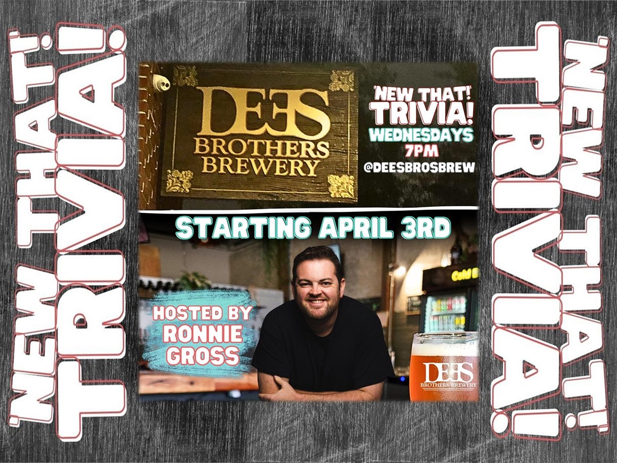 Trivia every Wednesday at Dees Brothers Brewery!