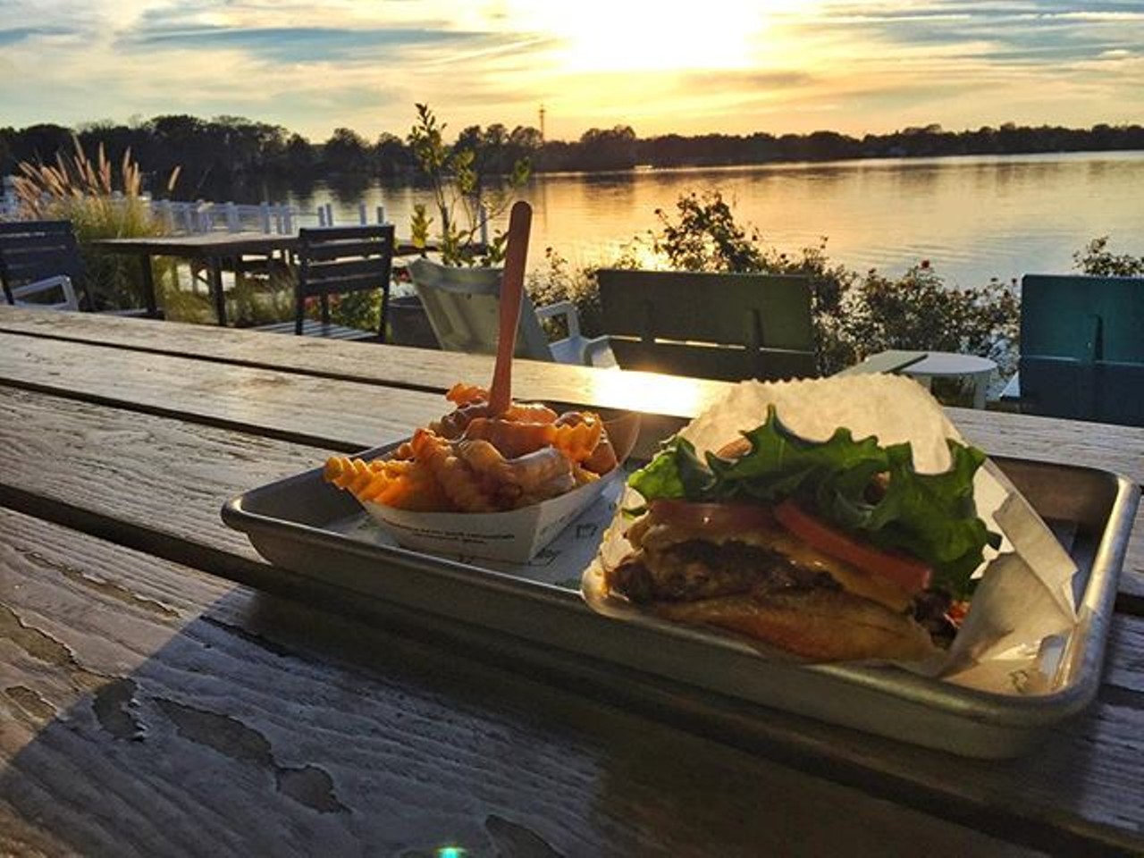 
Watch the sun set over Lake Killarney while hanging out in the surprisingly nice back patio of Shake Shack. If your valentine likes the sweet-and-salty thing, order a custard concrete and dip your crinkle fries. Instant upgrade! Plus, they have beer and wine. 
Photo via luis.jose.ramos/Instagram