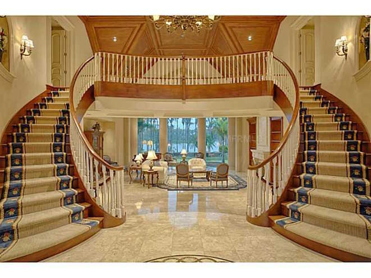 It features a double stairway, for your most dramatic entrances and tearful moments.