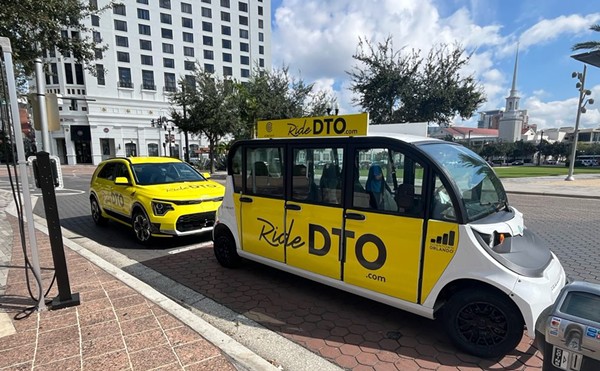 Electric vehicle shuttle service Ride DTO launches in Orlando, Florida.