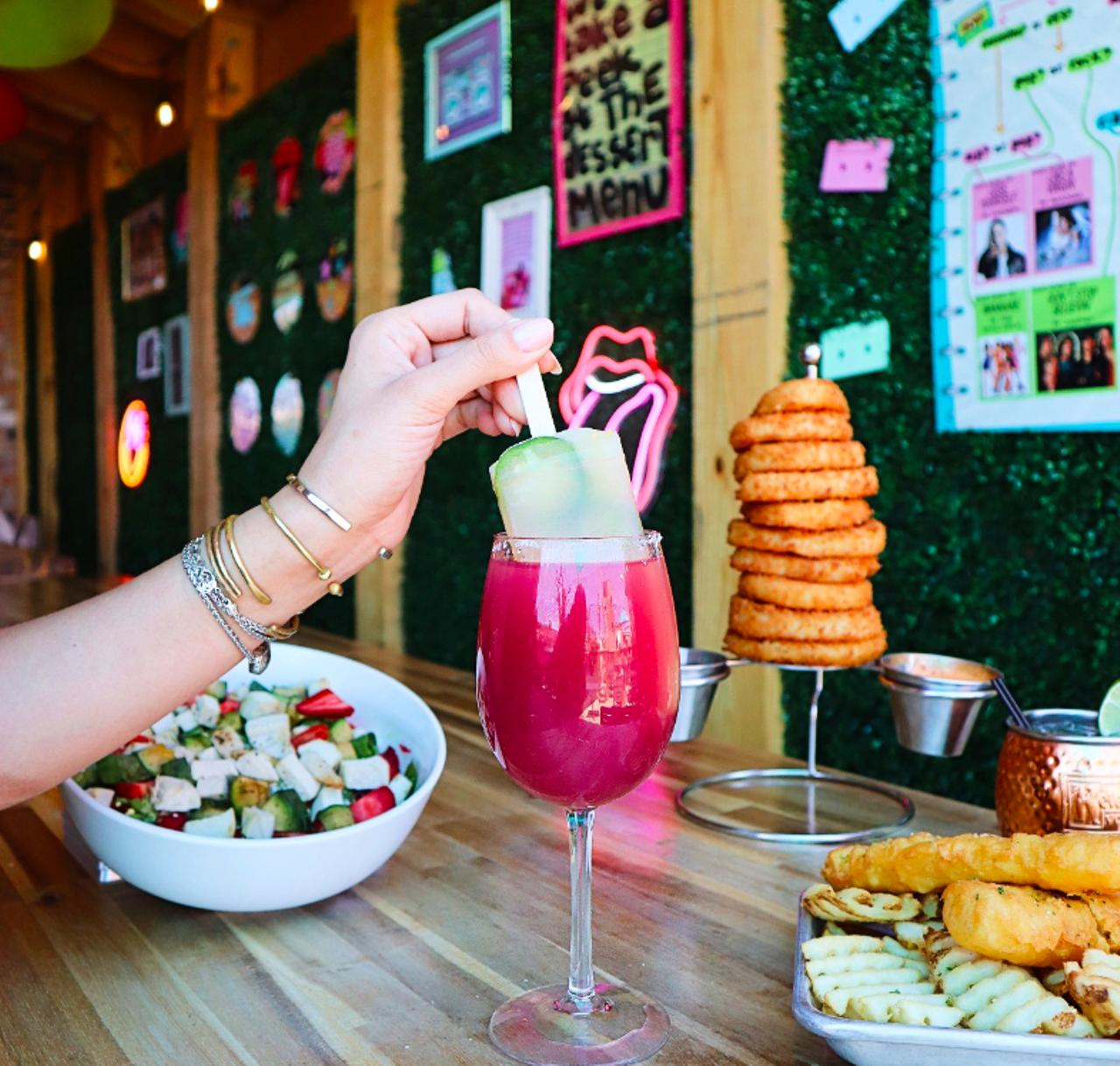 Jojo’s Shakebar
9101 International Drive
This old-school diner-themed eatery and bar is offering all the nostalgia with a side of over-the-top boozy shakes. The '80s/'90s retro-inspired decorations paired with creative desserts and elevated diner classics guarantees a good time.