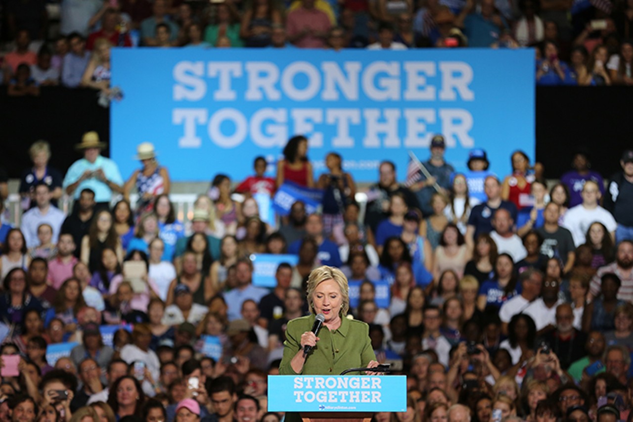 Photos from Hillary Clinton's rally in Tampa on Friday