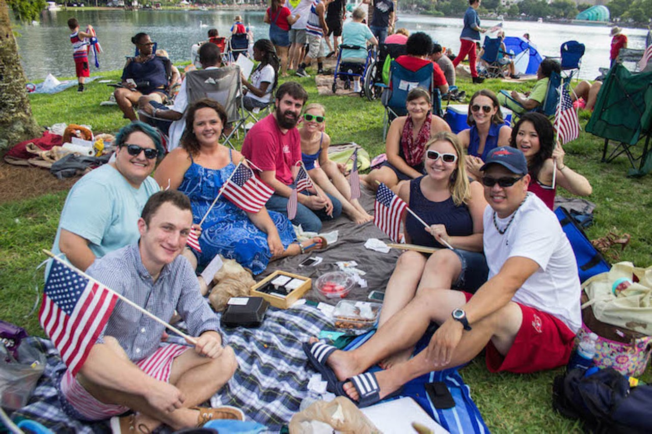 Photos of people at the 39th Annual Fireworks at the Fountain