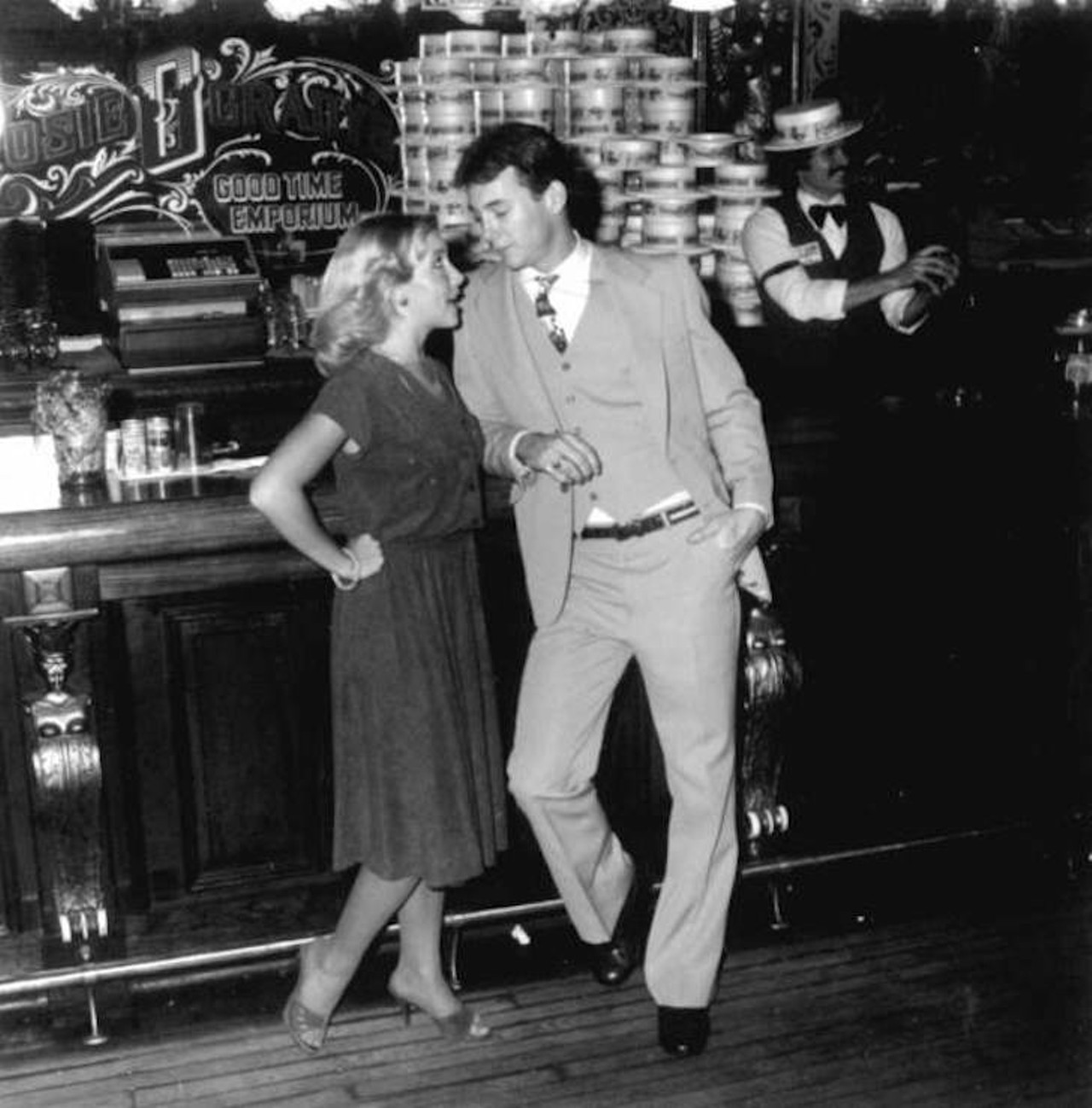 Couple at Rosie O'Grady's restaurant, 1979.