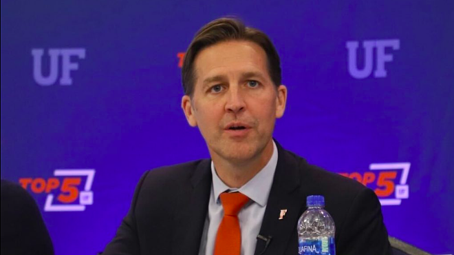 Republican senator, new UF President Ben Sasse chased from first campus meeting by angry protestors