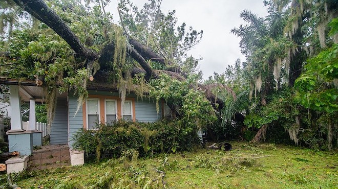 Home damange in Central Florida after Hurricane Ian