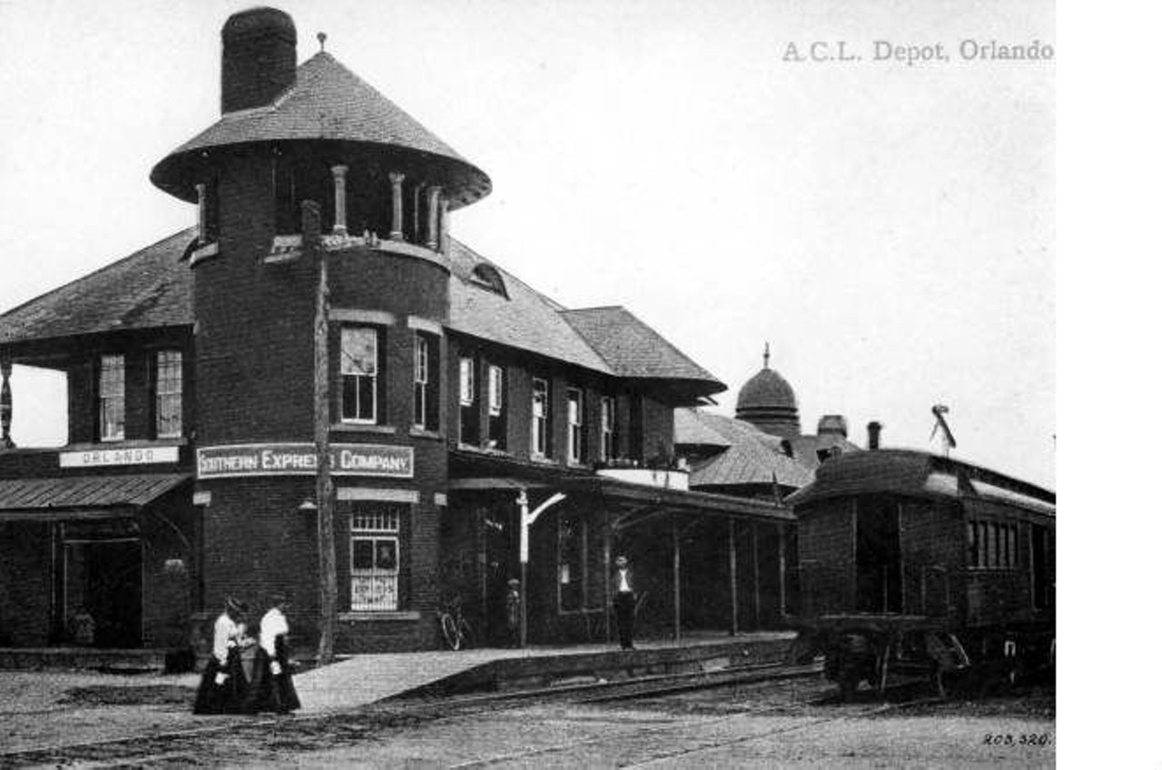 Way back when, Church Street Station was an actual train station. It was called the Old Orlando Railroad Depot, and it operated as a passenger station until 1926, when passenger trains were diverted to the Orlando Amtrak station in south Orlando. Photo via Florida Memory.