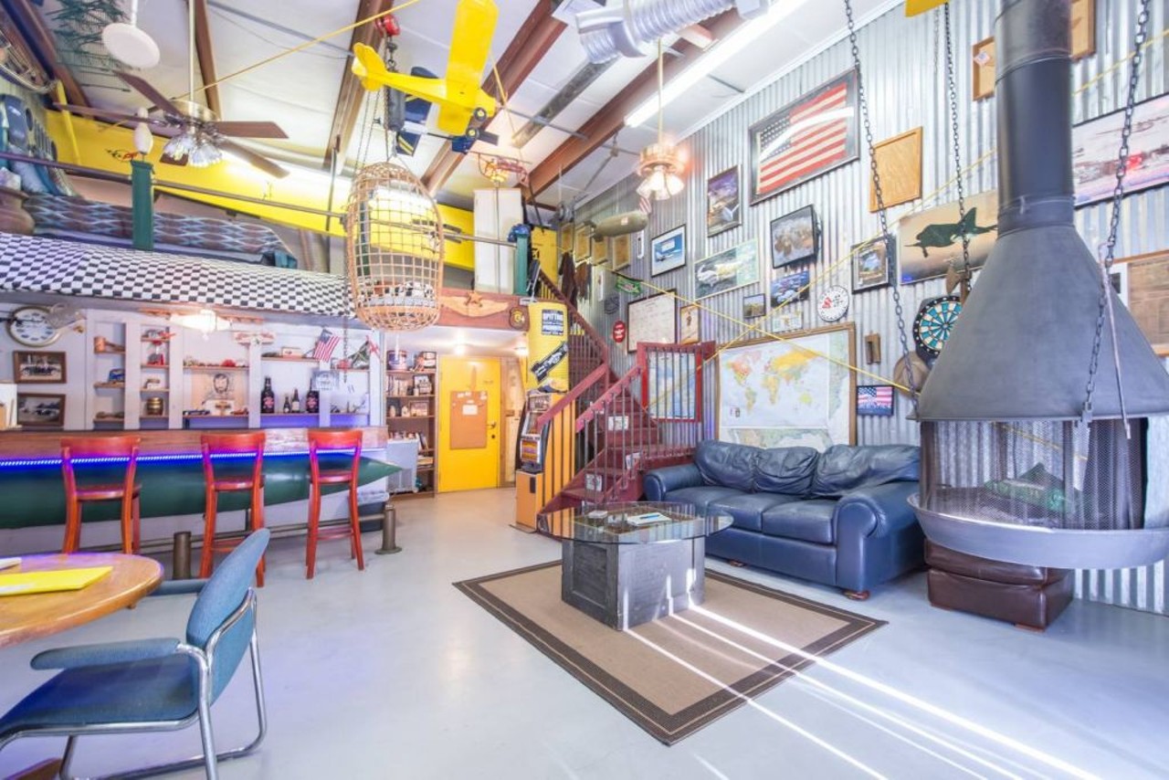 ManCave apartment/airplane hangar.
3 guests, Studio, 1 bed, 1 bath
$75 per night
This space is eclectic in designed with floor to ceiling decorations and nick nacks, there is something interesting to be found at this vacation home.